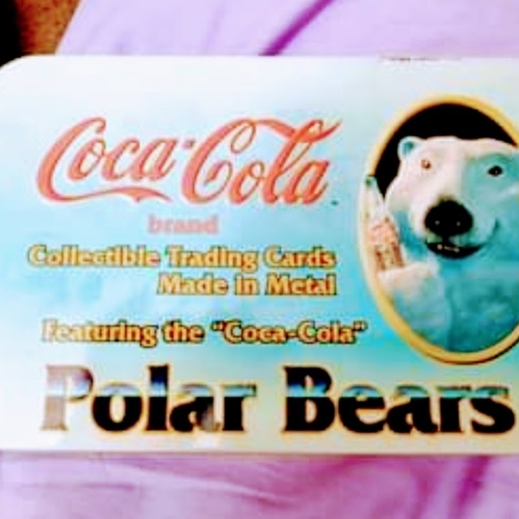 Coca - Cola Trading Cards made in medal w/ POLAR Bears - Picture 9 of 13